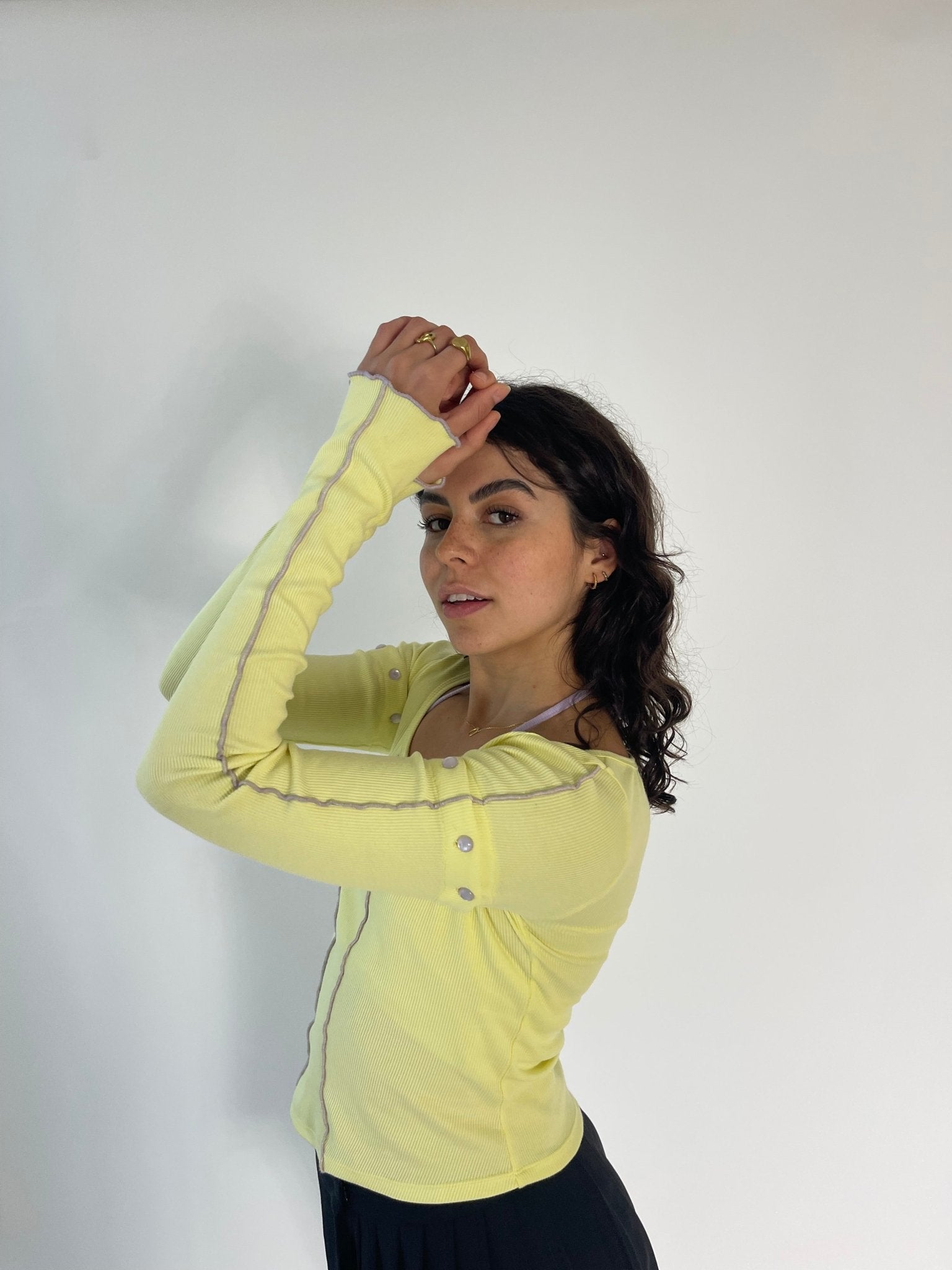 yellow cotton long sleeve made in Sydney