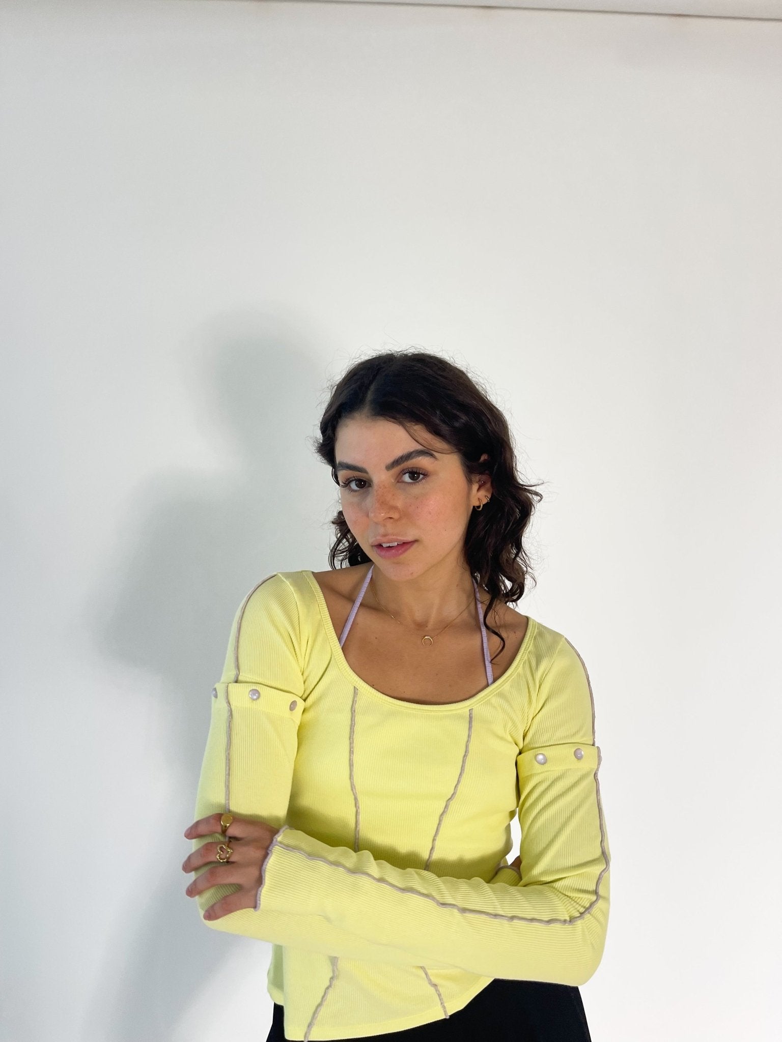 Australian made organic cotton yellow top