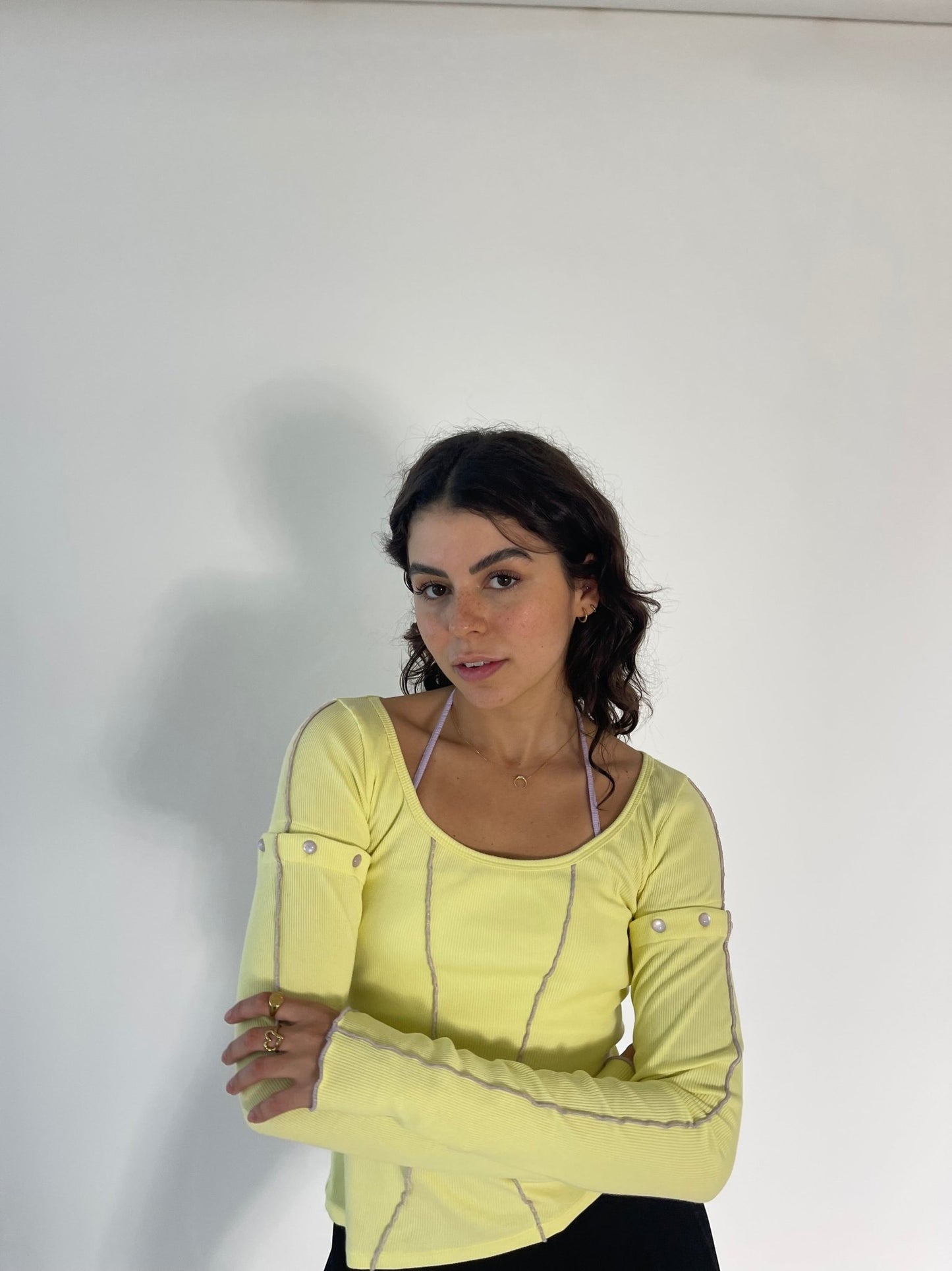 Australian made organic cotton yellow top